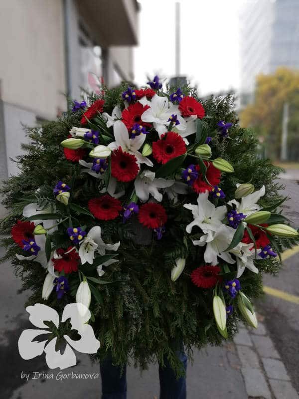 Wreath in the colors of the Czech tricolor