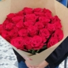 30 long red roses