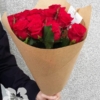 15 long red roses
