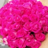 Strauß von 51 langen rosa Rosen