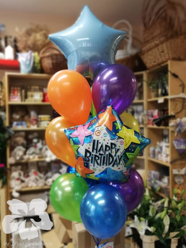 Helium-filled balloons